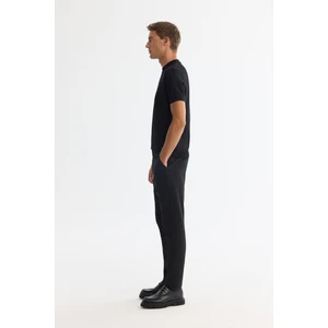 Avva Erkek Siyah Yarım Balıkçı Yaka Kısa Kollu Triko Regular Fit T-Shirt B005025