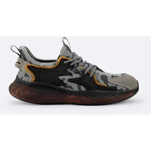 Erkek Gri Esnek Taban Sneaker Ayakkabı A32y8003