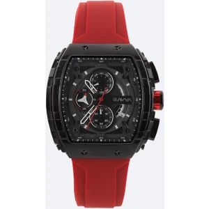 Avva Erkek Kırmızı Silikon Kutulu Saat B009018