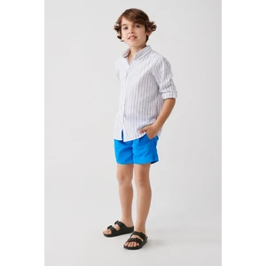 Saks Hızlı Kuruyan Standart Boy Düz Çocuk Özel Kutulu Comfort Fit Mayo Deniz Şortu