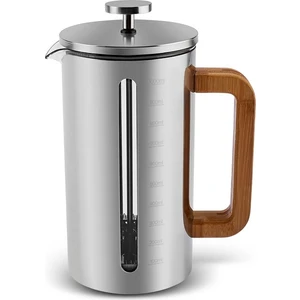 Poly Wood Borosilikat Cam/çelik French Press 1000 ml (Yurt Dışından)