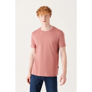 Erkek Gül Kurusu Ultrasoft Bisiklet Yaka Pamuklu Basic T-Shirt E001171