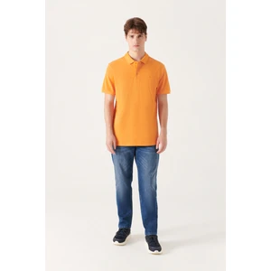 Erkek Turuncu %100 Pamuk Serin Tutan Polo Yaka T-shirt E001004