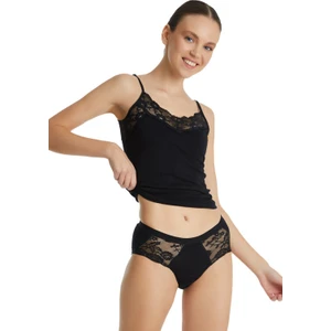 Kadın Slip Külot Dantelli Private 1311 - Siyah