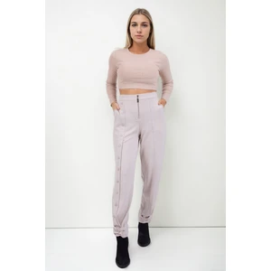 Önü Düğmeli Fermuarlı Modal Kumaş Pantolon