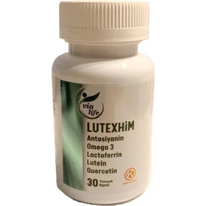 Lutexhim - Lutein, Laktoferrin, Kuersetin ve Omega 3 içeren Gıda Takviyesi 30 Softjel
