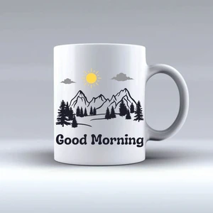 Good Morning Kişiye Özel Isim Yazılı Bohem Seramik Kupa Bardak