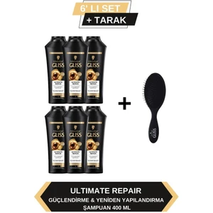 Ultimate Repair Şampuan 400 ml x 6'lı Set+Tarak