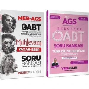 Yediiklim Yayınları 2025 Öabt Meb-Ags Türk Dili ve Edebiyatı   /  Muhteva Yazar Eser Soru Bankası 2'li Set