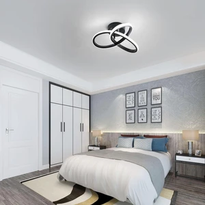 Elegance Modern Plafonyer Power LED Avize Beyaz Işık- Siyah Kasa
