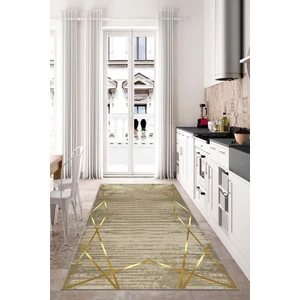 Alina Carpet Eco Touch Serisi Dijital Baskı Kaymaz Tabanlı Yıkanabilir Salon Halısı Mutfak Halısı Koridor Halısı