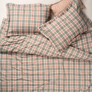 Vıseu Ekoseli Tek Kişilik Pamuk %100 Pamuk Flanel Nevresim Seti 160x220 Cm Orman Yeşili