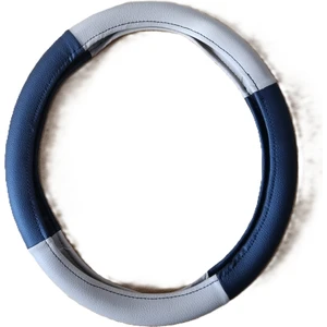 Krem Geçmeli Deri Direksiyon Kılıfı