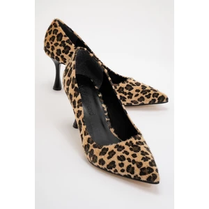 Kadın Stiletto Ayakkabı Leopar