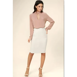 Cng Moda Battal Beden Ofis Şıklığı Scuba Kumaş Kalem Etek