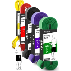 5-15-25-35-45 kg Direnç Bandı Seti Kas Geliştirme Lastiği Fitness Pilates Cross Training Bant 5 Boy