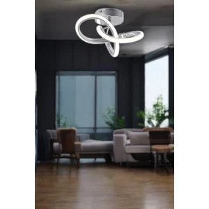 Elegance Modern Plafonyer Power LED Avize Beyaz Işık- Gri Kasa