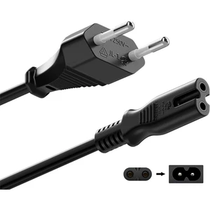 Güç Kablosu Tv/radyo/laptop/ps Adaptör 2 Pin Teyip Fişi 1,5 Metre