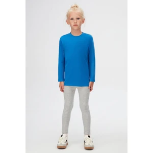 Saks Basic Unisex Çocuk Kışlık Sıfır Yaka Uzun Kollu Tişört