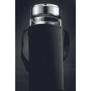 Mare Mosso Caffe ê Vendite Dijital LED Derece Göstergeli Çift Katmanlı Taşıma Kılıflı Cam Termos 500 ml