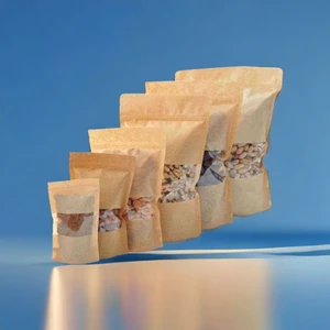 Konak Ambalaj Kraft Pencereli Doypack Tanışma , Deneme , Numune Paketi
