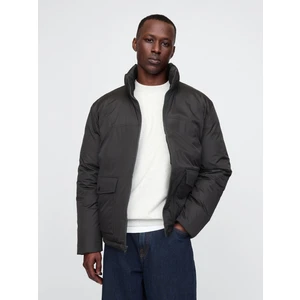 Erkek Siyah Geri Dönüştürülmüş PrimaLoft® Puffer Şişme Mont