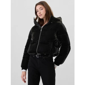 Kadın Siyah Coldcontrol Crop Puffer Şişme Mont
