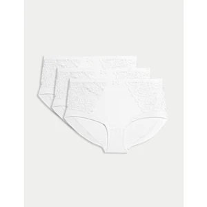 Marks & Spencer 3'lü Paket Amelia Dantelli Yüksek Bel Şort Külot Seti