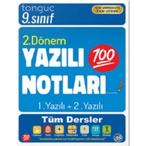 Tonguç Akademi 9. Sınıf Yazılı Notları 2. Dönem 1 ve 2. Yazılı