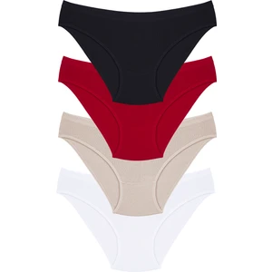Kadın  Pamuk 4'lü Fitilli Bikini Külot