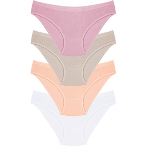 Kadın  Pamuk 4'lü Fitilli Bikini Külot