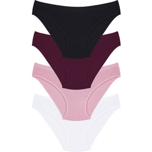 Kadın  Pamuk 4'lü Fitilli Bikini Külot