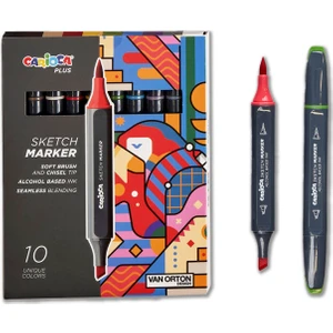Plus Sketch Marker Çift Taraflı Çizim Kalemi 10 Renk