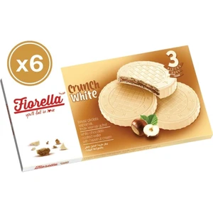 Fiorella Crunch Beyaz Çikolatalı Gofret 20  gr 3 Lü 6 Lı Paket
