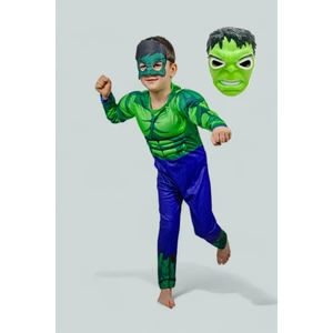 Hulk Kostümü Kaslı Işıklı Maskeli Hulk Çocuk Kostümü Maskeli Kaslı Parti Özel Gün Kıyafeti