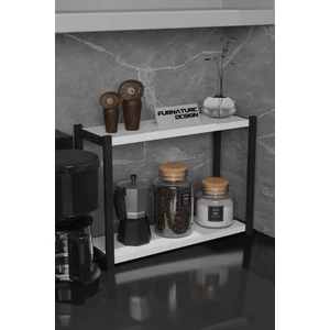 Furnature Design Metal Mutfak Tezgah Üstü Organizer 2 Yüksek Raflı Banyo Mutfak Düzenleyici Beyaz