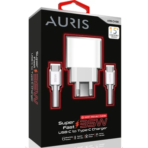 Iphone 15 16 Plus Pro Max Uyumlu 35 Watt Yüksek Hızlı Pd Şarj Aleti Cihazı +Usb C Kablo 60 W (1mt.) Örgülü
