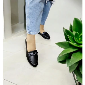 Gökçe Kundura Kadın I-Zincirli Kaymaz Taban Pırıltılı Ev ve Dışarı Babeti