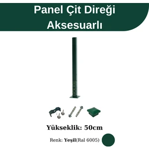50 cm Profil Direk - Panel Çit Direği (Aksesuarlı)