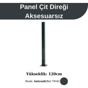 Panel Çit Direği Profil Direk Antrasit
