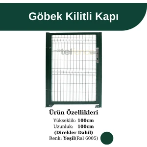 Kanatlı Panel Çit Kapı Göbek Kilitli