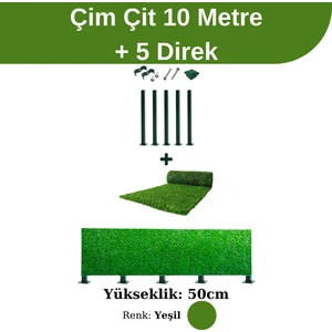 Çim Çit ve 5 Direk Avantaj Paketi (10 Metre)