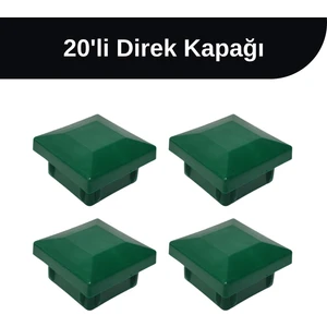 Panel Çit Kapak 50X50 mm Yeşil 20 Adet
