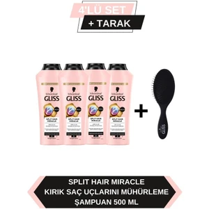 Split Hair Miracle Şampuan 400 ml x 4 Adet+Tarak