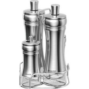 Retro Yağlık+Sirkelik Seti 5 Parça-Inox