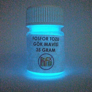 Fosfor Tozu Gök Mavisi Karanlıkta Parlayan Epoksi Reçine ve Sanatsal Fosfor 35 gr