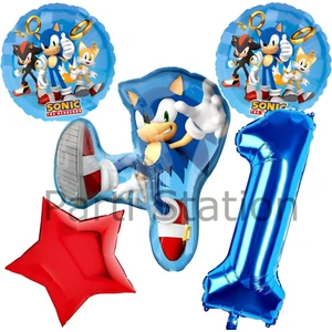 Tilki Sonic 1 Yaş Balon Set Tilki Sonic Boom Konsept Doğum Günü Balon Set