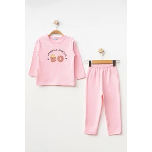 Donut Baskılı Uzun Kol Pijama Takımı 74168