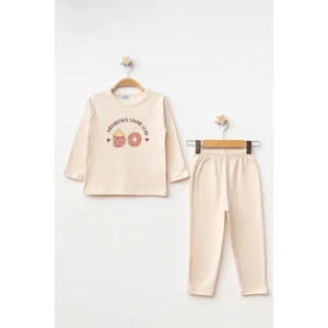 Donut Baskılı Uzun Kol Pijama Takımı 74168
