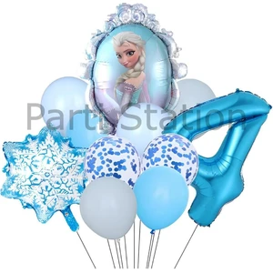 Frozen Elsa 4 Yaş Balon Set Karlar Ülkesi Elsa Konsept Doğum Günü Folyo Balon Set